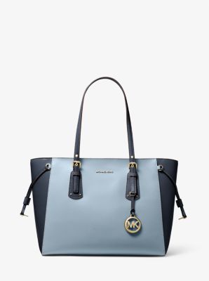 Michael Kors Voyager Large Leather Tote Bag in Grey