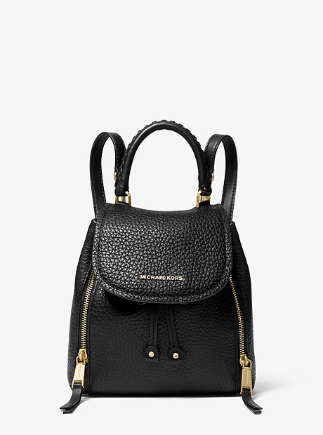 Viv Extra-Small Pebbled Leather Backpack  - BLACK - 30H9GVBB0L