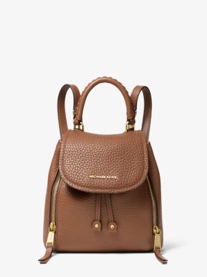 viv medium pebbled leather bucket backpack