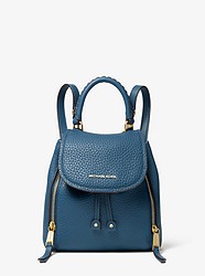 Viv Extra-Small Pebbled Leather Backpack  - DK CHAMBRAY - 30H9GVBB0L
