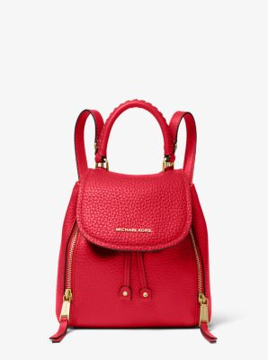 michael kors red backpack purse