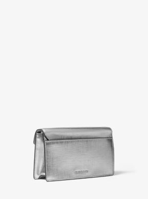 Grace Medium Metallic Leather Envelope Clutch