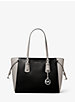 Voyager Medium Two-Tone Crossgrain Leather Tote Bag image number 0