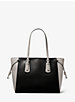 Voyager Medium Two-Tone Crossgrain Leather Tote Bag image number 3