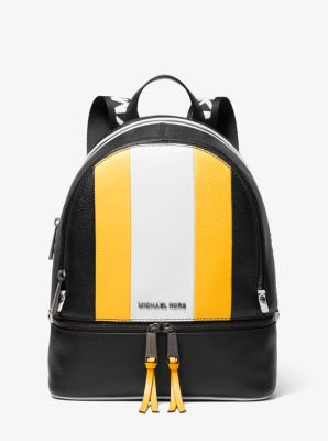 black and yellow backpack