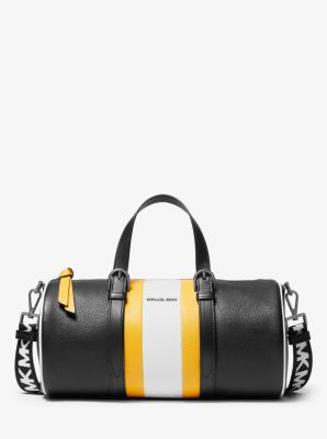 Stanton Large Striped Pebbled Leather Barrel Bag Michael Kors Canada