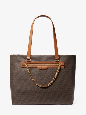 MICHAEL KORS Slater Large Logo Tote Bag - Brn/Acorn