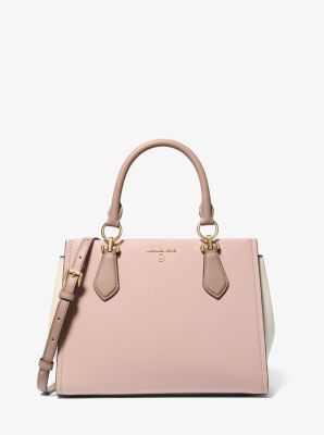 Marilyn Medium Color-Block Saffiano Leather Satchel image number 0