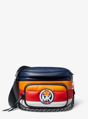 MK X ellesse Slater Medium Color-Blocked Quilted Messenger Bag