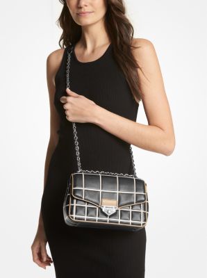 MICHAEL Michael Kors Quilted Chain Shoulder Bag in Black