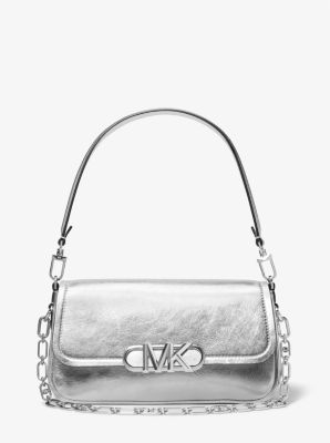 Metallic leather shoulder bag new arrivals