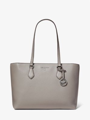 Michael Kors Pearl Grey Leather Tote on sale Bag