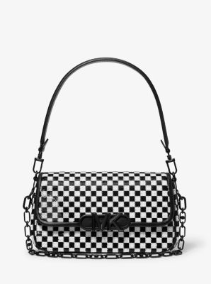 Michael kors black and white checkerboard on sale bag