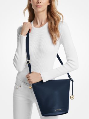 Michael kors brooke medium pebbled leather bucket bag online