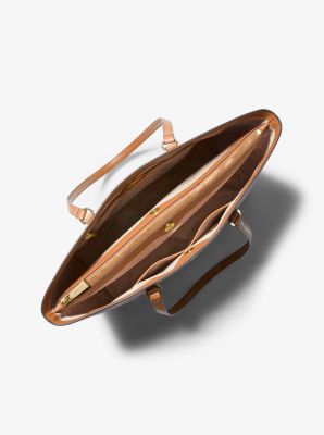 Borsa tote Temple grande con stampa logo in VANIGLIA/GHIANDA | Michael Kors
