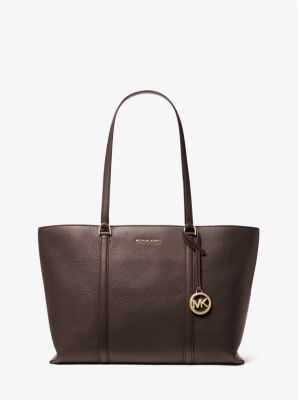 Temple Large Pebbled Leather Tote Bag image number 0