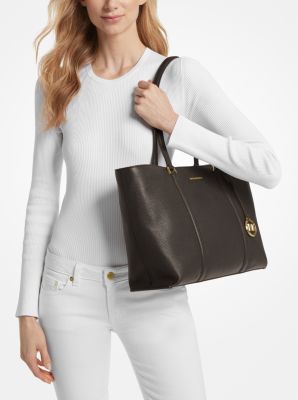 Temple Large Pebbled Leather Tote Bag image number 2