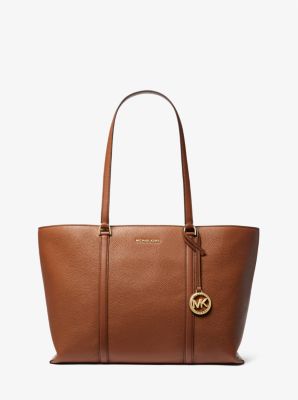 MK Shopper Temple Large Aus Gekrispeltem Leder - Braun