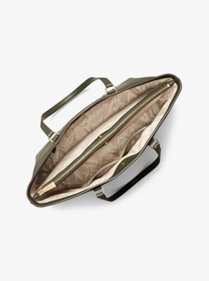 Temple Large Pebbled Leather Tote Bag