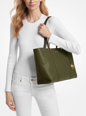 Temple Large Pebbled Leather Tote Bag