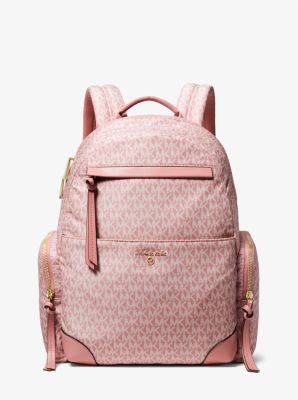 Prescott Large Signature Logo Print Woven Backpack