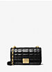 Petit sac à épaule Tribeca en cuir matelassé gaufré à motif de lézard image number 0