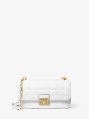 Tribeca Small Quilted Lizard Embossed Leather Shoulder Bag | Michael Kors