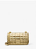 Petit sac à épaule Tribeca en cuir matelassé métallisé gaufré à motif de lézard image number 0