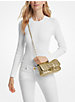 Tribeca Small Quilted Metallic Lizard Embossed Leather Shoulder Bag image number 2