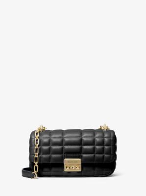 MK Tribeca Small Quilted Leather Shoulder Bag - Black - Michael Kors