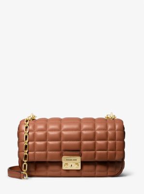 Bolso de hombro Tribeca grande de piel acolchada
