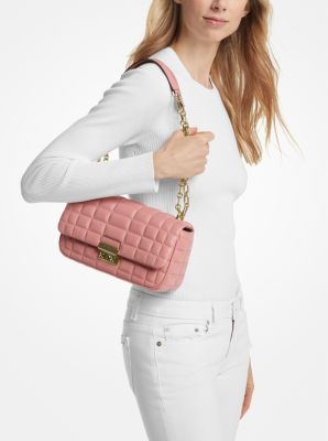 Bolso de hombro Tribeca grande de piel acolchada