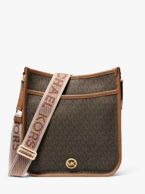 Luisa Large Signature Logo Messenger Bag