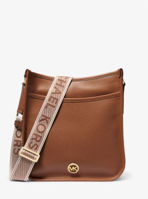 Grand sac messager Luisa en cuir grainé