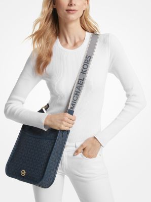 Michael kors monogram handbag sales grey