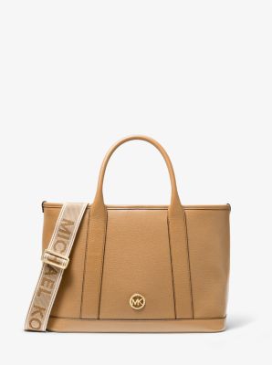 MK Luisa Medium Pebbled Leather Tote Bag - Brown - Michael Kors MICHAEL Michael Kors