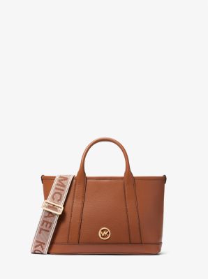 Luisa Small Pebbled Leather Satchel image number 0