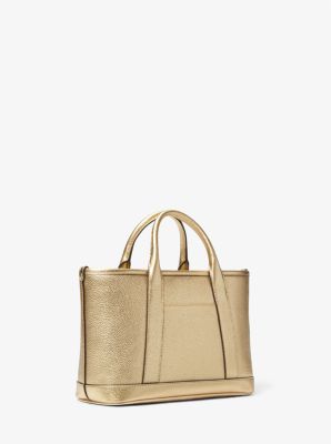 Henkeltasche Luisa Small aus Leder in Metallic-Optik