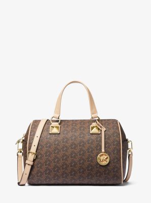 Grayson Medium Empire Signature Logo Satchel image number 0