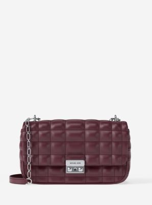 Schultertasche Tribeca Large aus abgestepptem Leder image number 0