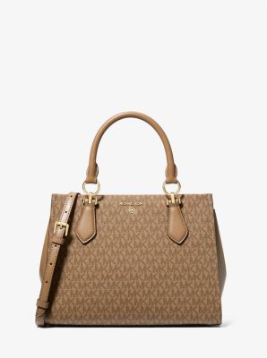 Marilyn Medium Signature Logo Satchel