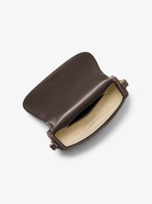 Borsa a tracolla Lydia media in pelle in CIOCCOLATO | Michael Kors
