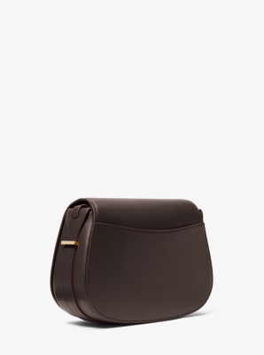 Thumbnail - MK Umhängetasche Lydia Medium Aus Leder - Braun - Michael Kors