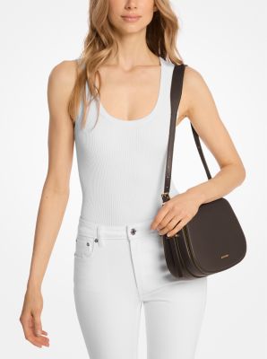 Thumbnail - MK Umhängetasche Lydia Medium Aus Leder - Braun - Michael Kors