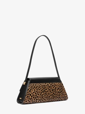 Ludlow Medium Leather and Cheetah-Print Calf Hair Shoulder Bag image number 2