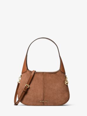 MK Schultertasche Alice Small Aus Wildleder - Braun