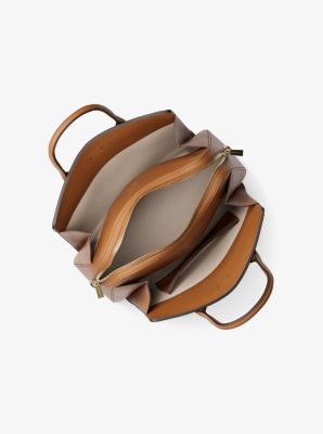 Laila Medium Signature Logo Satchel in BRN/ACORN | Michael Kors