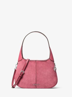 MK Schultertasche Alice Small Aus Wildleder - Rosa