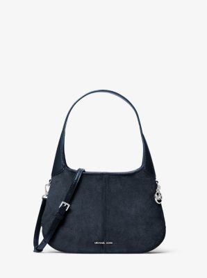MK Schultertasche Alice Small Aus Wildleder - Blau