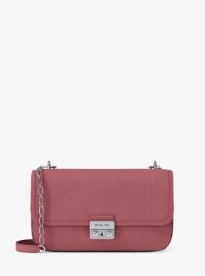 MK Schultertasche Tribeca Large Aus Gekrispeltem Leder - Rot